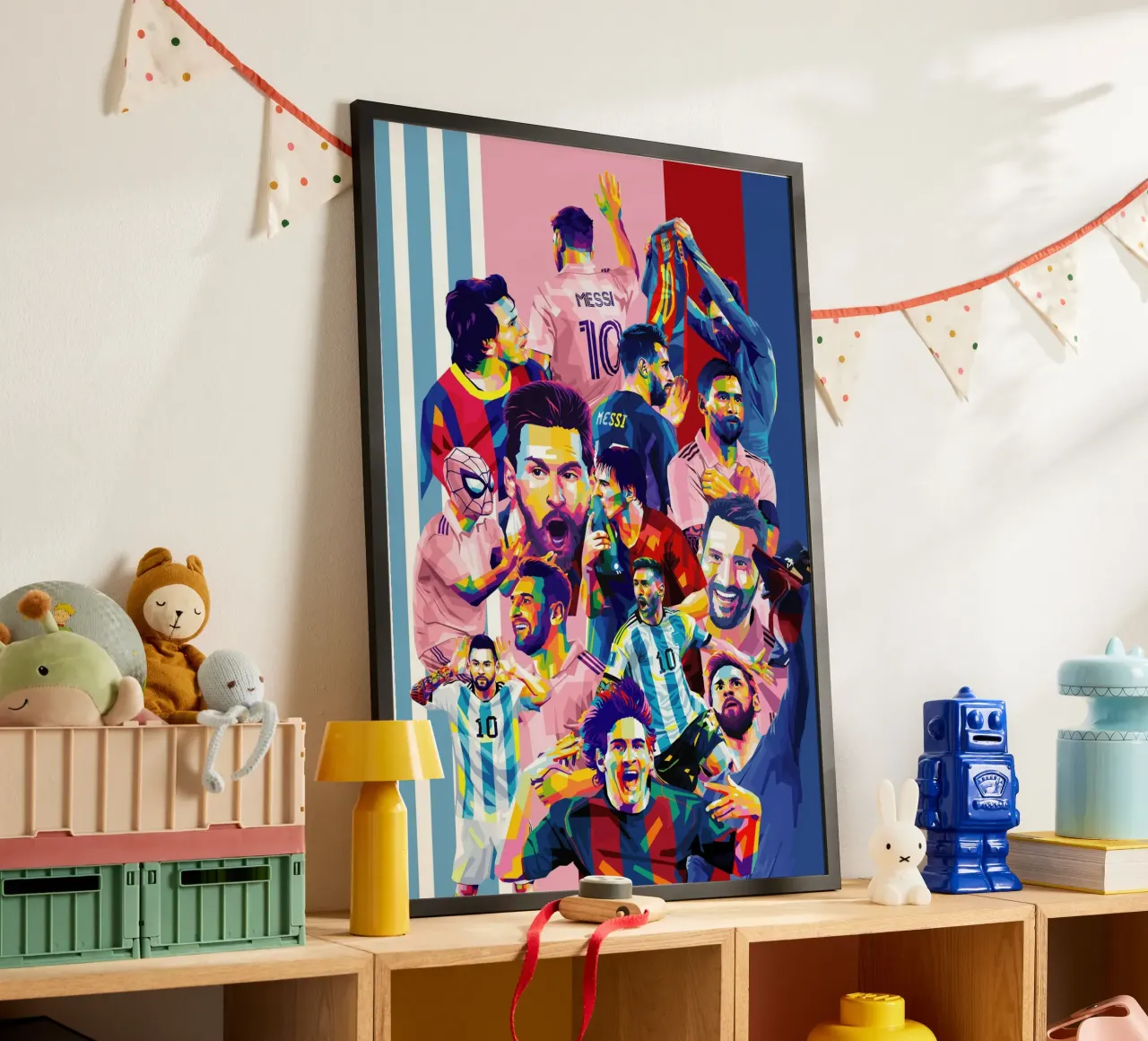Lionel Messi All time poster con telaio in legno da WPAP MALANG