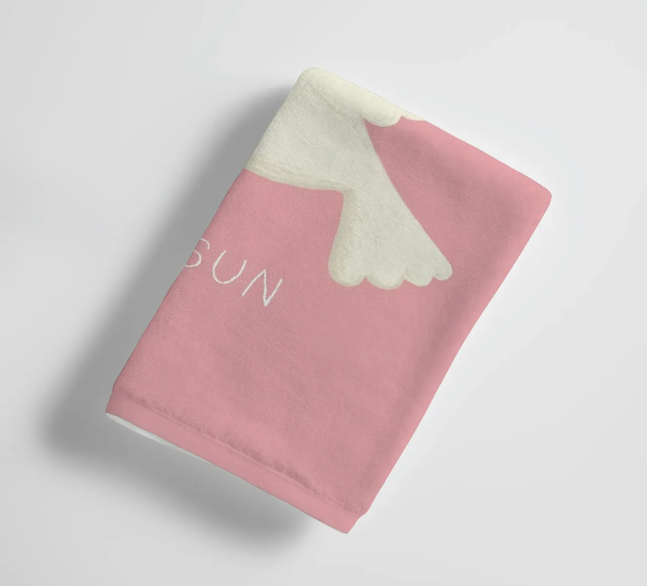 Dove Print, Here comes the sun, Pink Nursery Wall art towel by Little Lola
