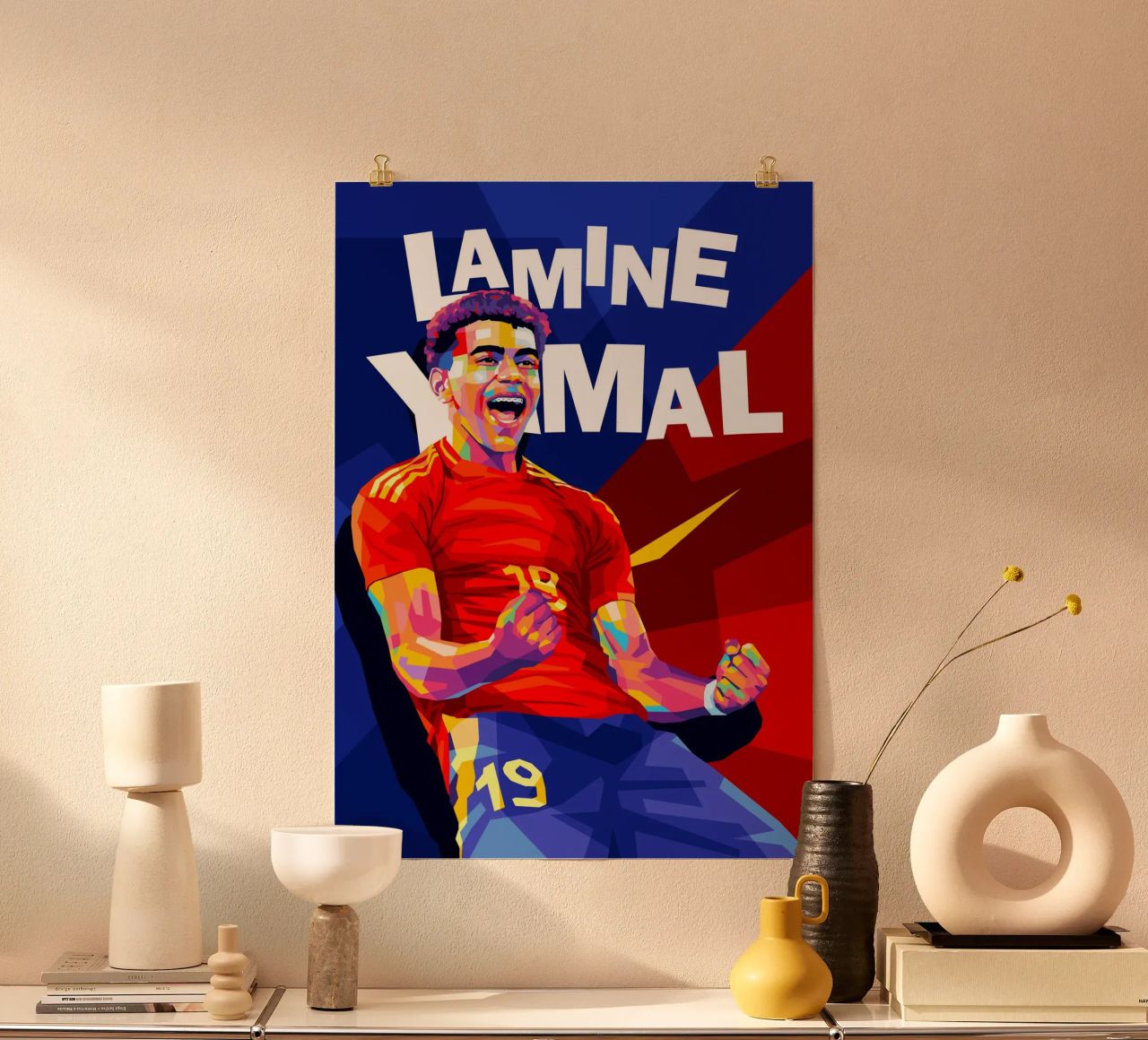 Lamine Yamal Spain poster de WPAP MALANG