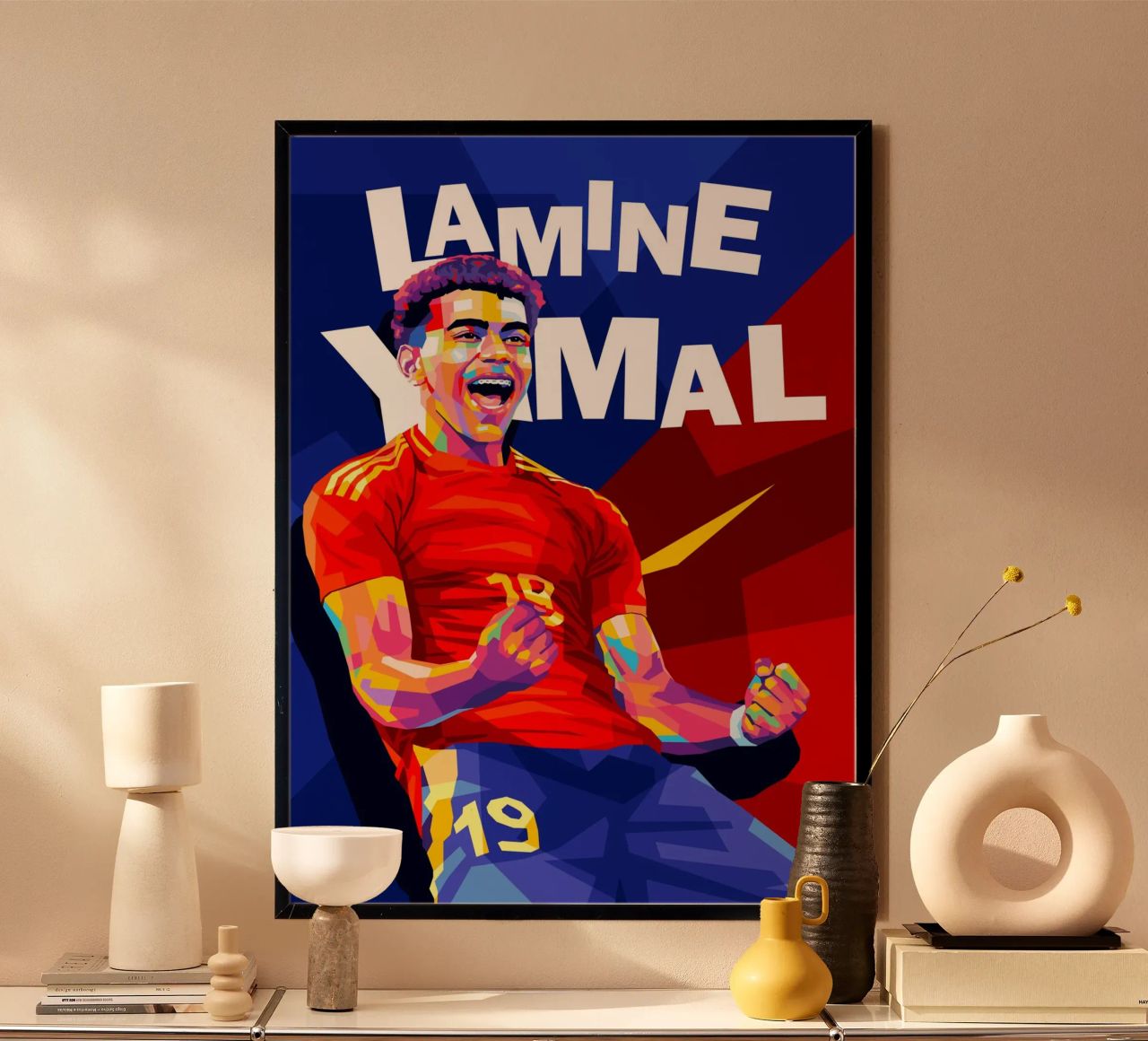 Lamine Yamal Spain poster de WPAP MALANG