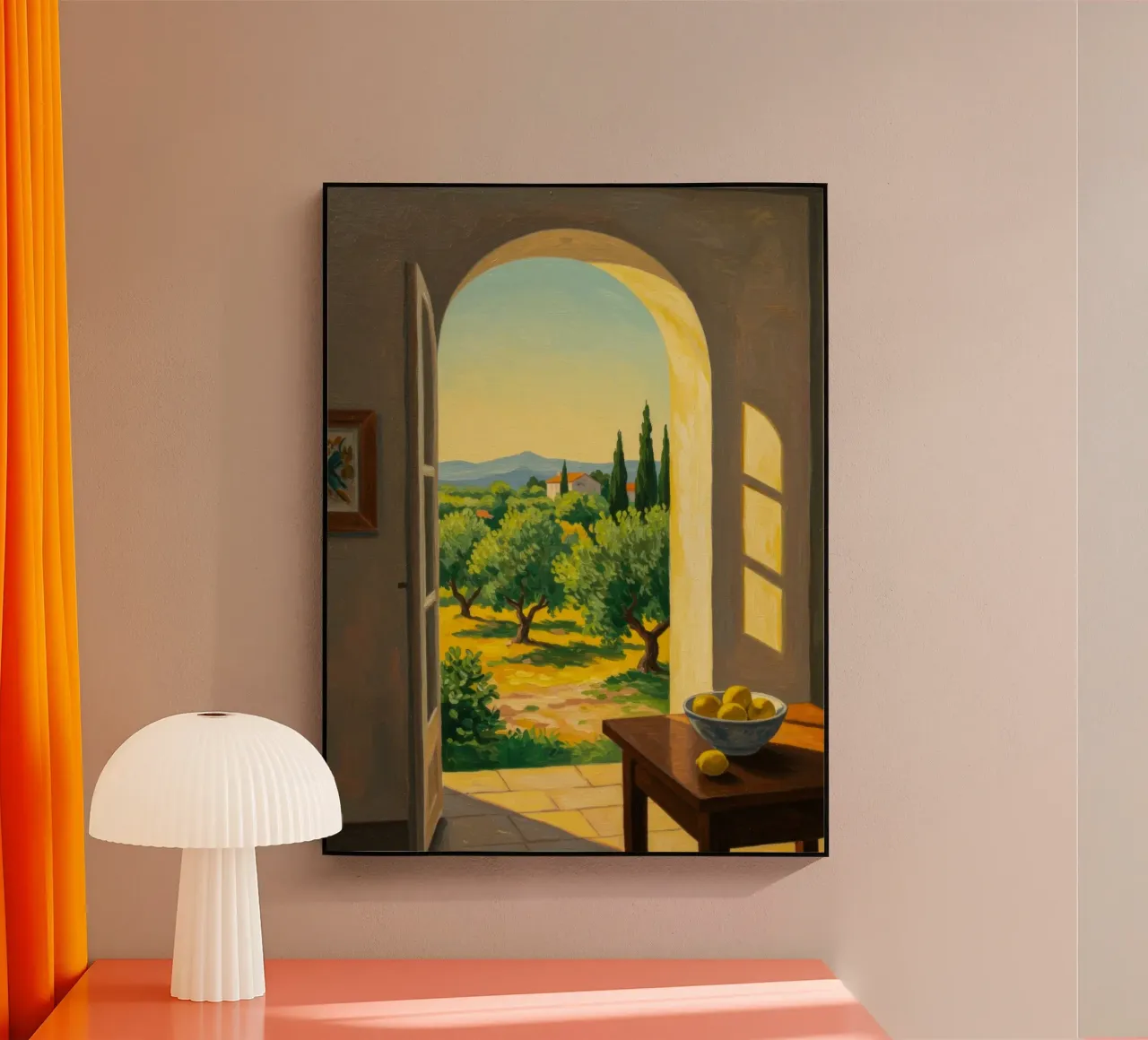 Zonlicht over olijfvelden acryl van Art Center