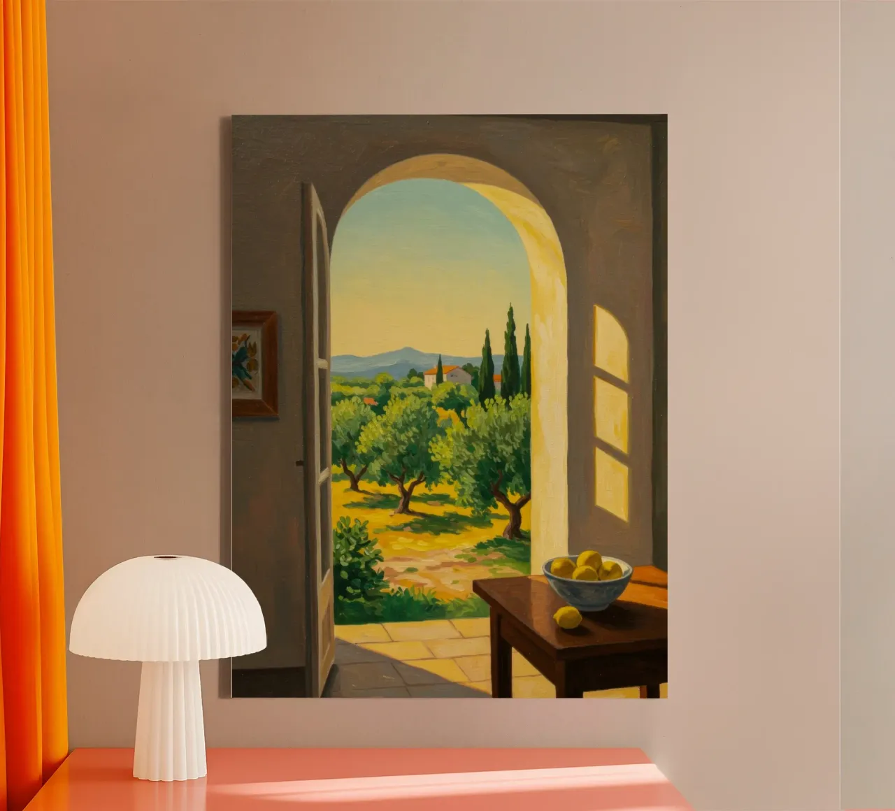 Sunlight Over Olive Fields canvas by Art Center