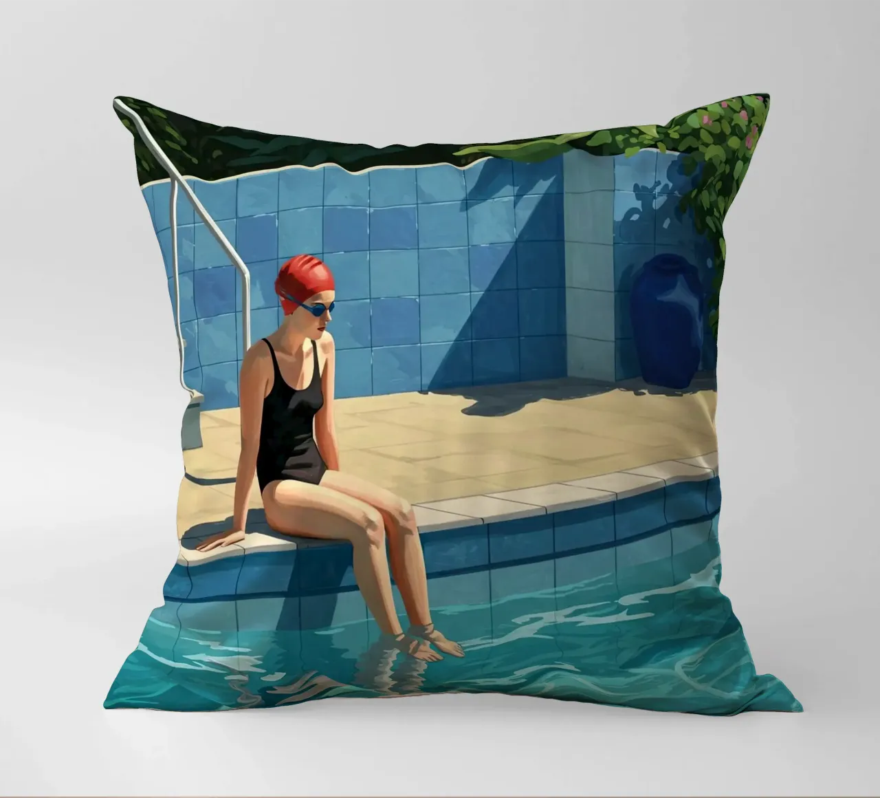 Nuotatore tropicale cuscino da Art Center