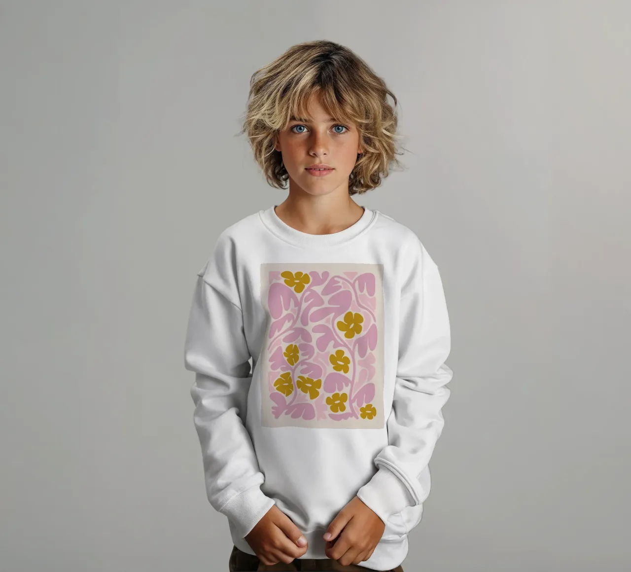 Arte floreale astratta: Boho Bloom, Botanico Retrò, Estetico felpa bambino da NorwesClub