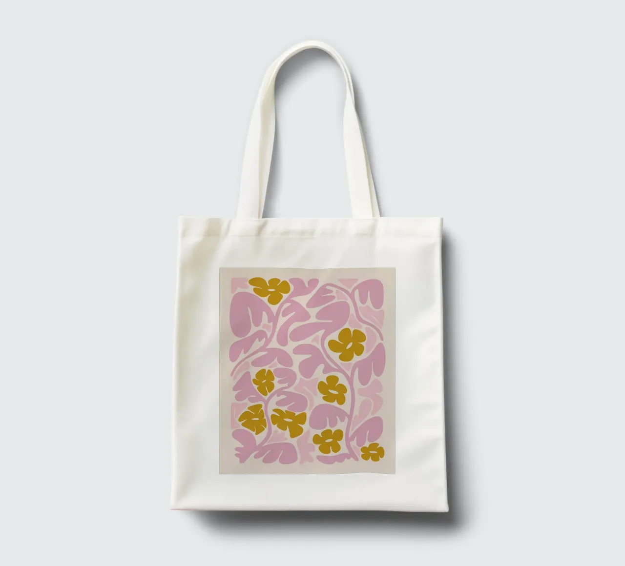 Arte floreale astratta: Boho Bloom, Botanico Retrò, Estetico borsa in juta da NorwesClub