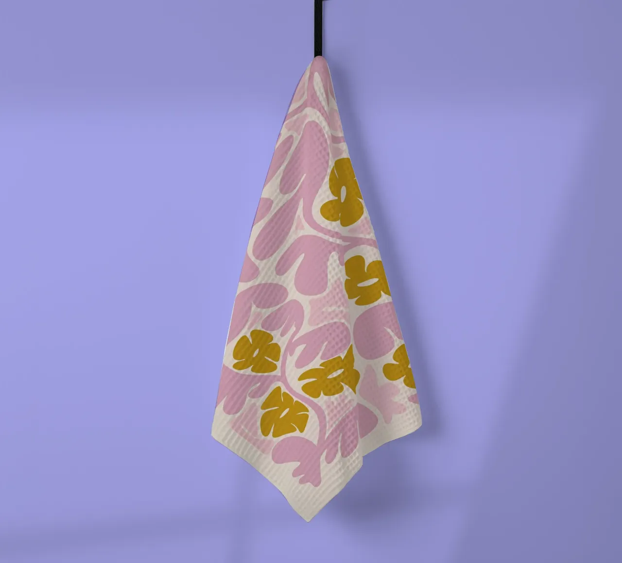 Abstracte bloemsierkunst: Boho Bloei, Retro Botanisch, Esthetisch theedoek van NorwesClub