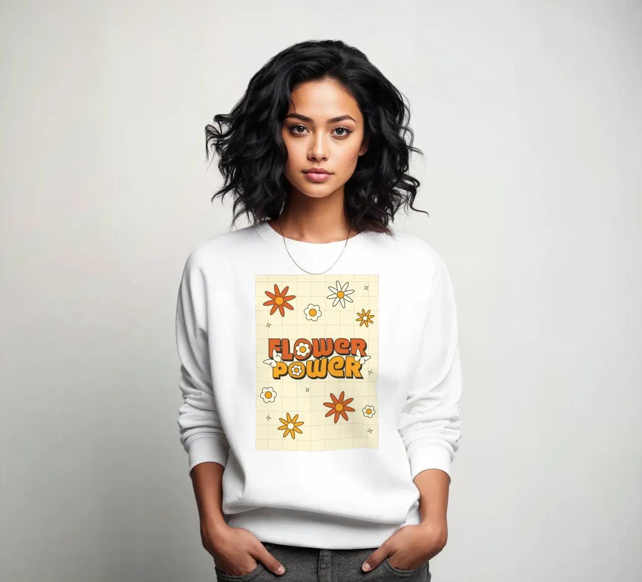 Retro "Flower Power" Kunst: 70er Jahre Vibes, Groovy, Hippie Aestheti Sweatshirt von NorwesClub