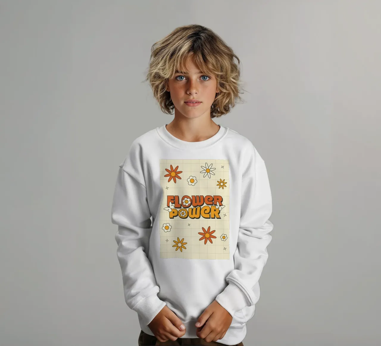 Retro "Flower Power" Art: 70s Vibes, Groovy, Hippie Aestheti kids sweatshirt by NorwesClub