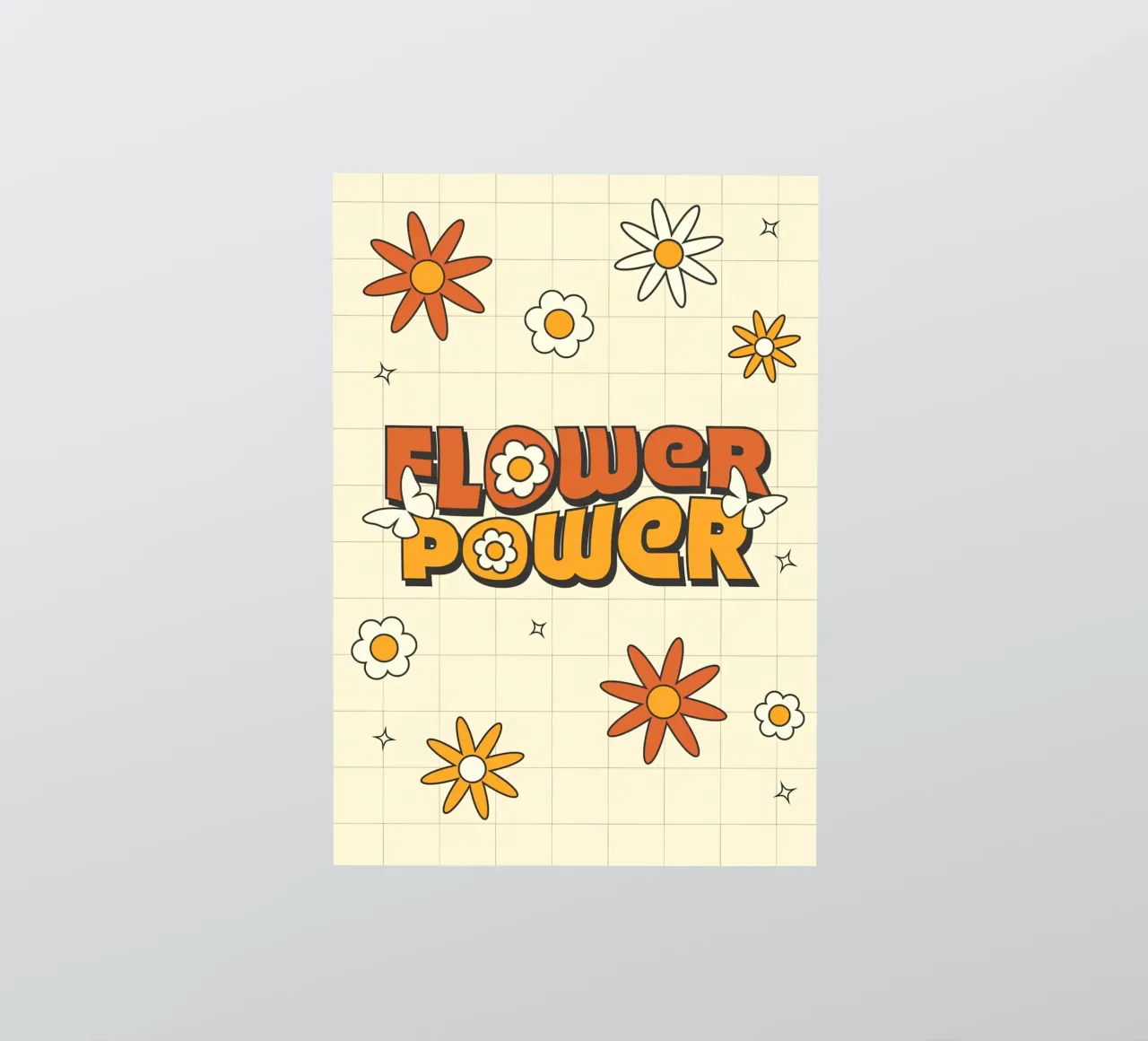 Retro "Flower Power" Art: 70s Vibes, Groovy, Hippie Aestheti sticker by NorwesClub