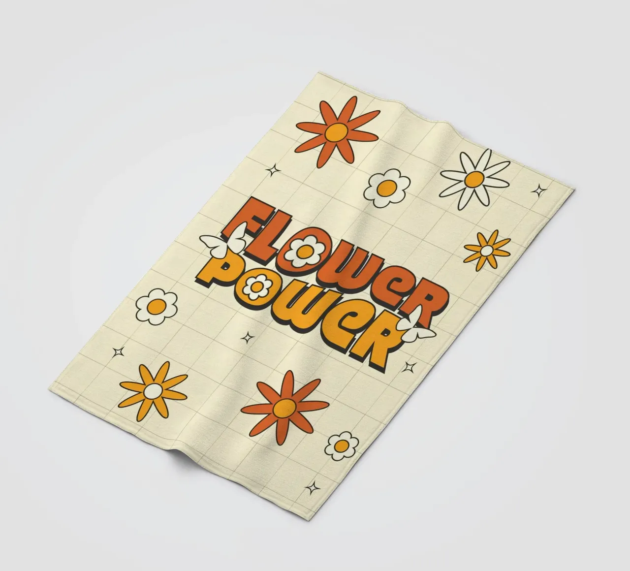 Retro "Flower Power" Kunst: 70er Jahre Vibes, Groovy, Hippie Aestheti Fleecedecke von NorwesClub