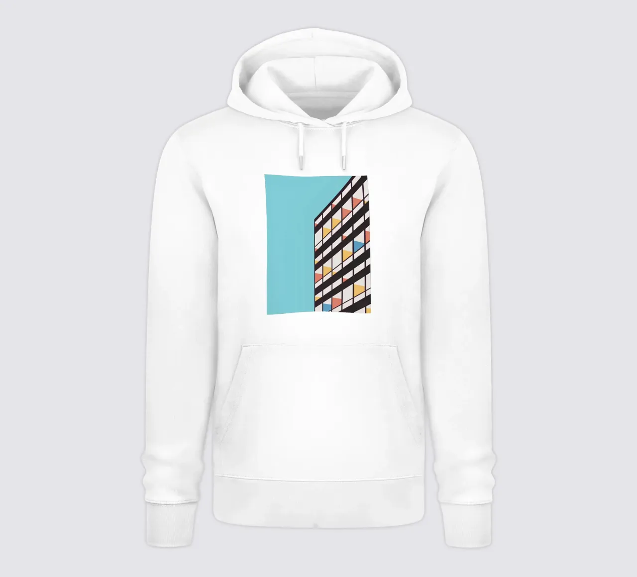 Minimalist Brutalism Art: Modern Architecture, Abstract Geom hoodie by NorwesClub