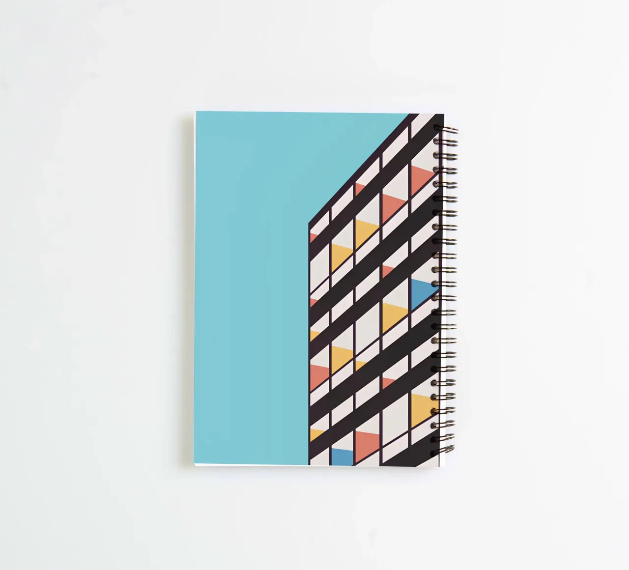 Minimalist Brutalism Art: Modern Architecture, Abstract Geom spiral notebook by NorwesClub