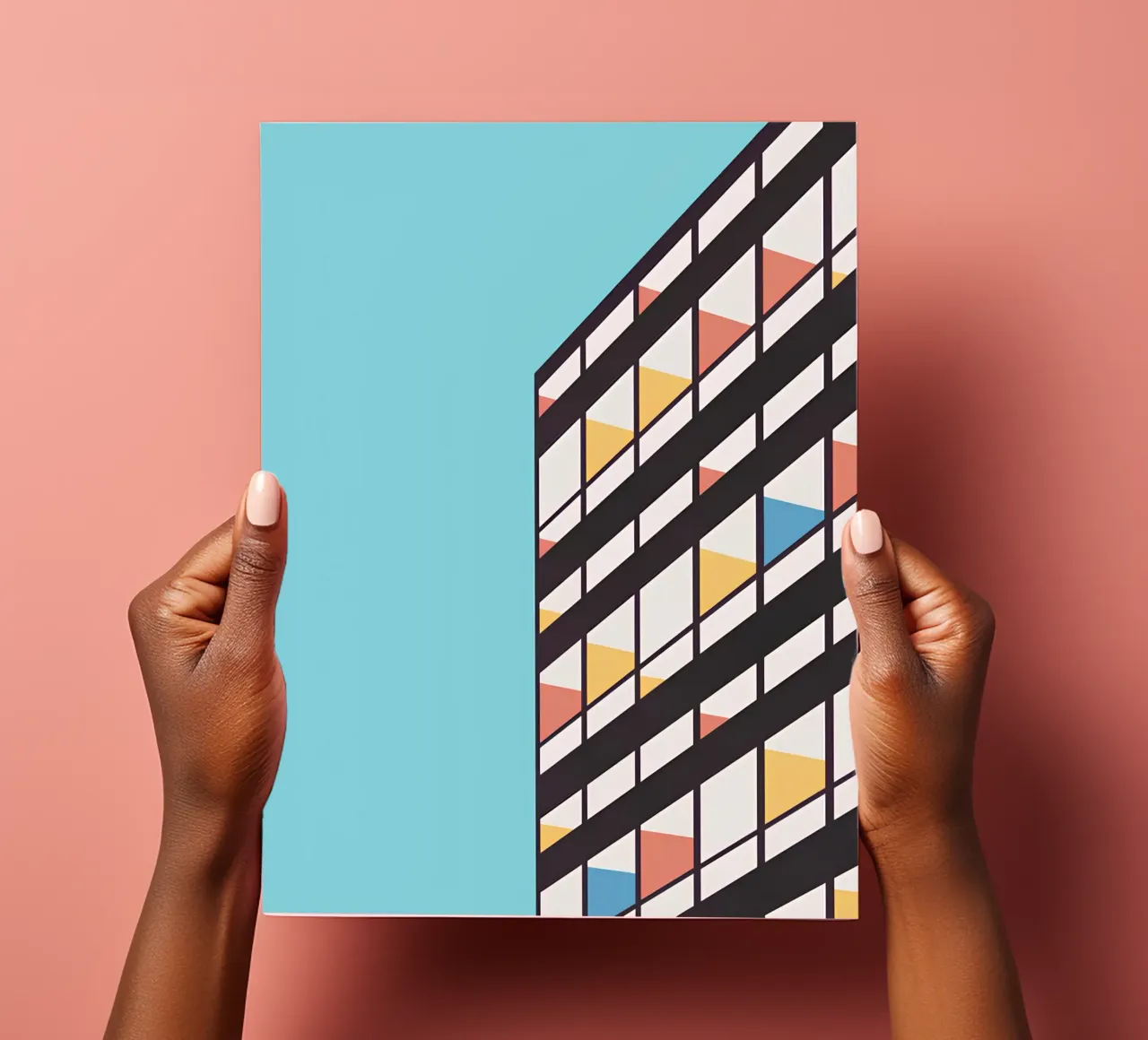 Minimalist Brutalism Art: Modern Architecture, Abstract Geom sticker sheet by NorwesClub