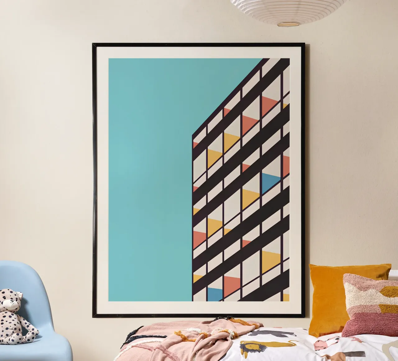 Minimalist Brutalism Art: Modern Architecture, Abstract Geom hahnemühle by NorwesClub