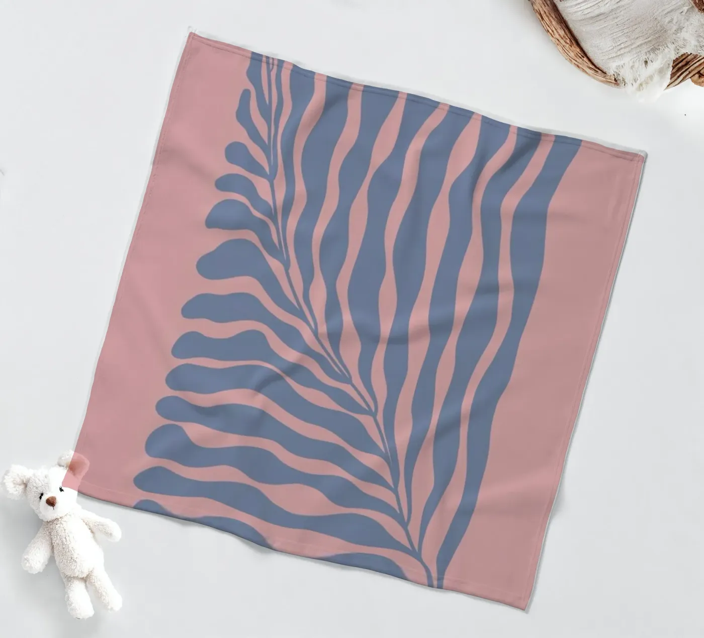 Blue Leaf fleecedeken van Galaxy Eyes