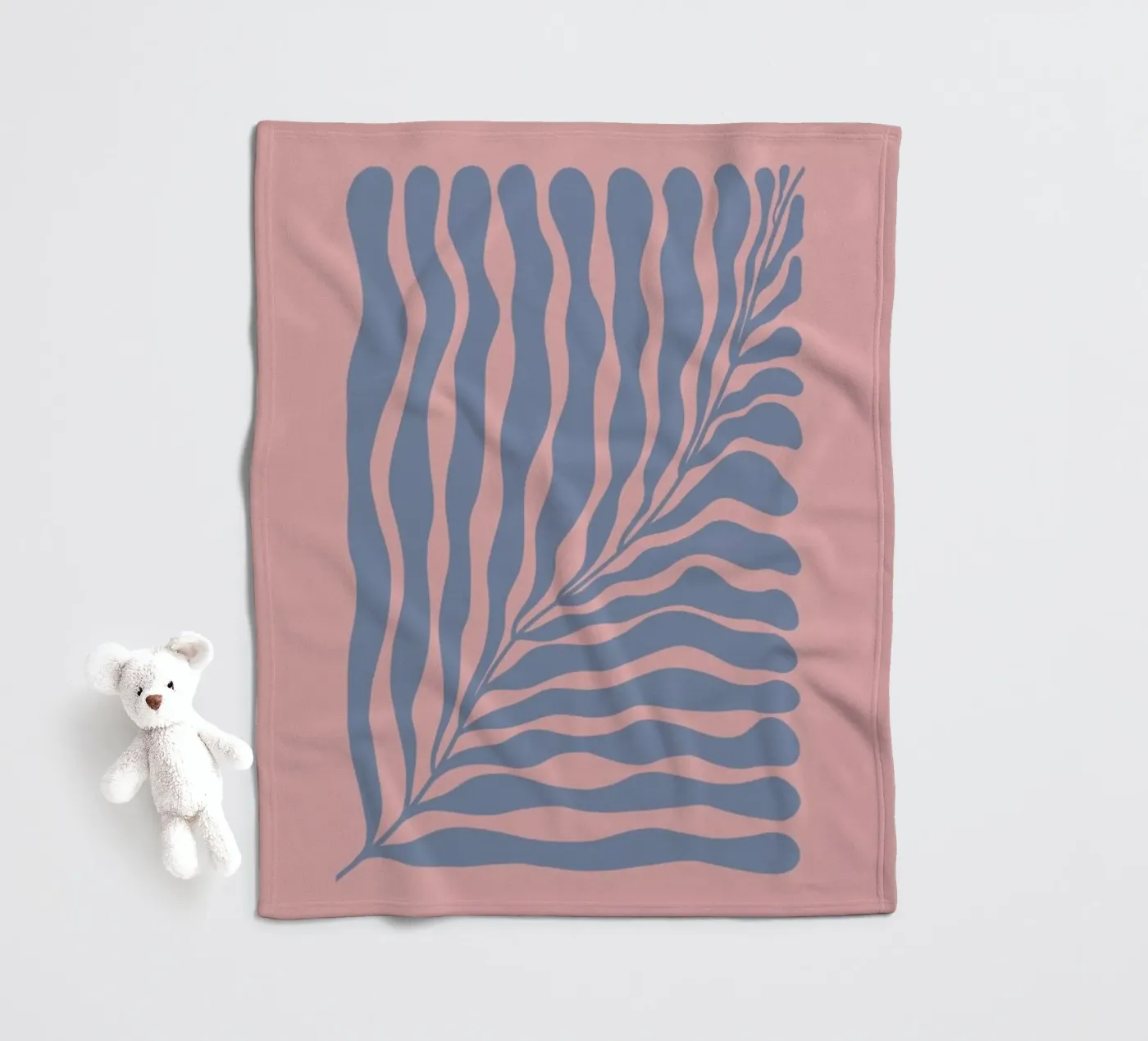 Blue Leaf fleecedeken van Galaxy Eyes