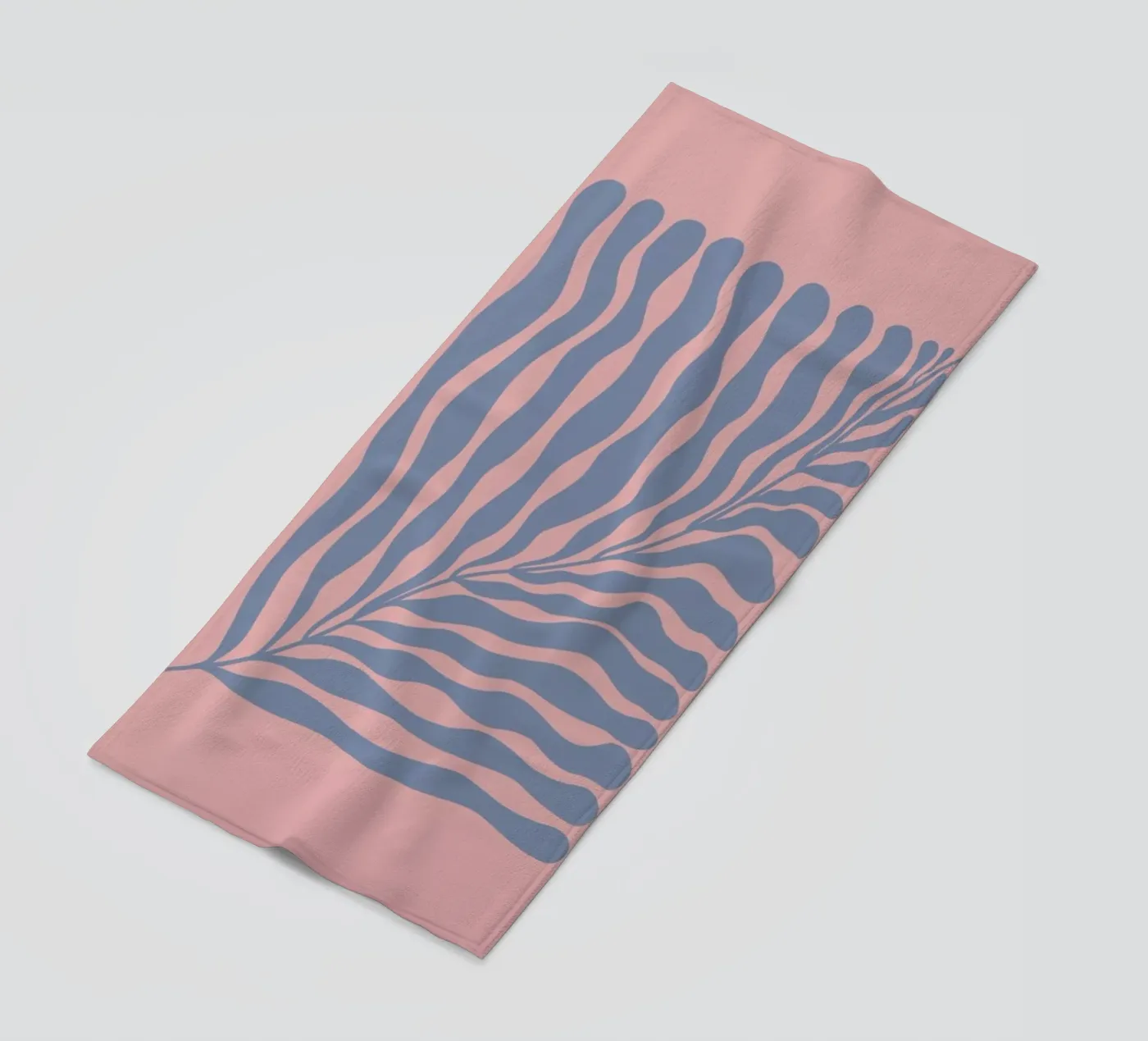 Blue Leaf beach towel by Galaxy Eyes