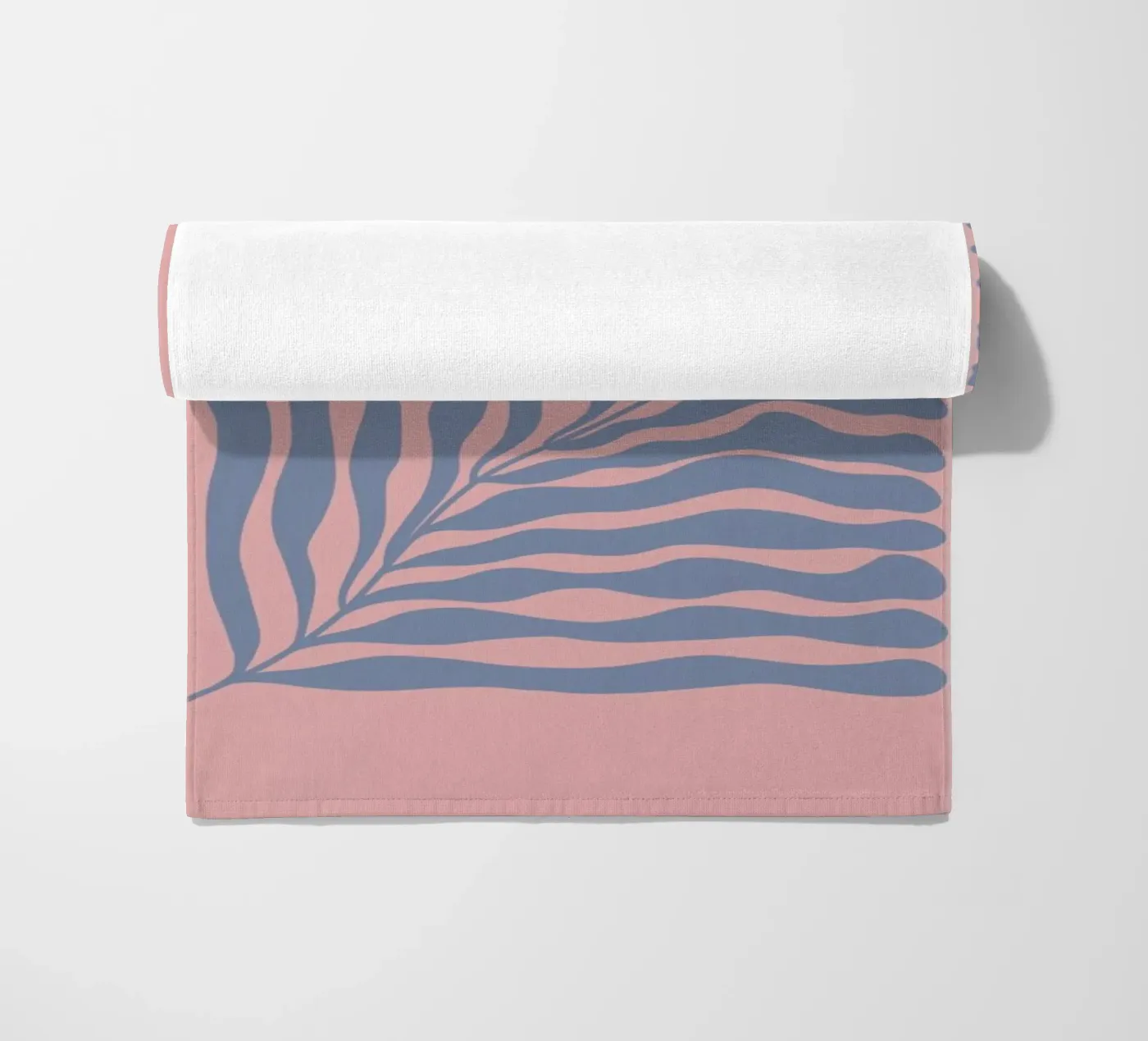 Blue Leaf beach towel by Galaxy Eyes