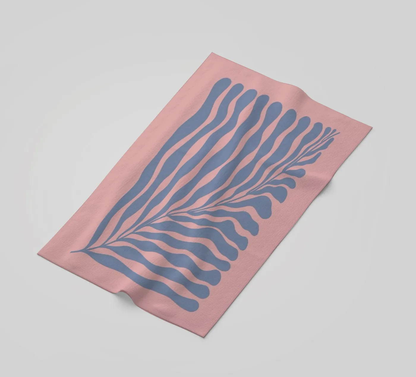 Blue Leaf beach towel by Galaxy Eyes