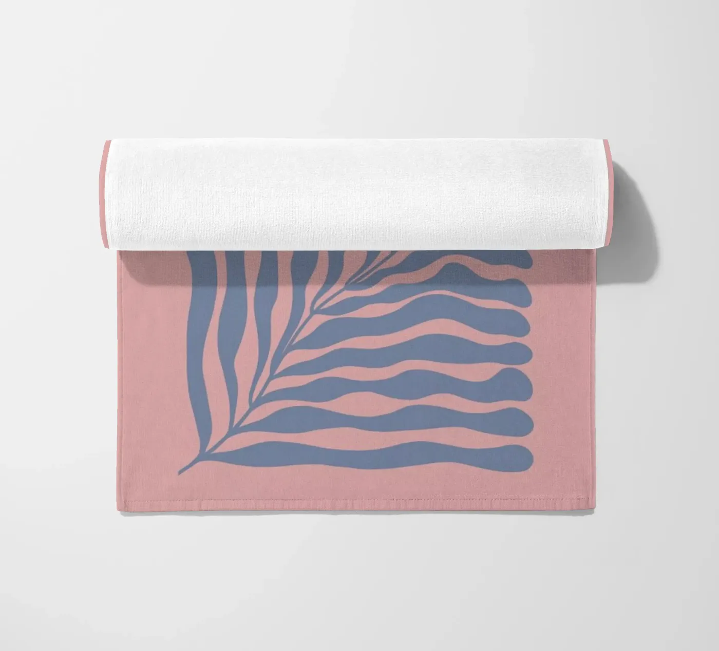 Blue Leaf beach towel by Galaxy Eyes