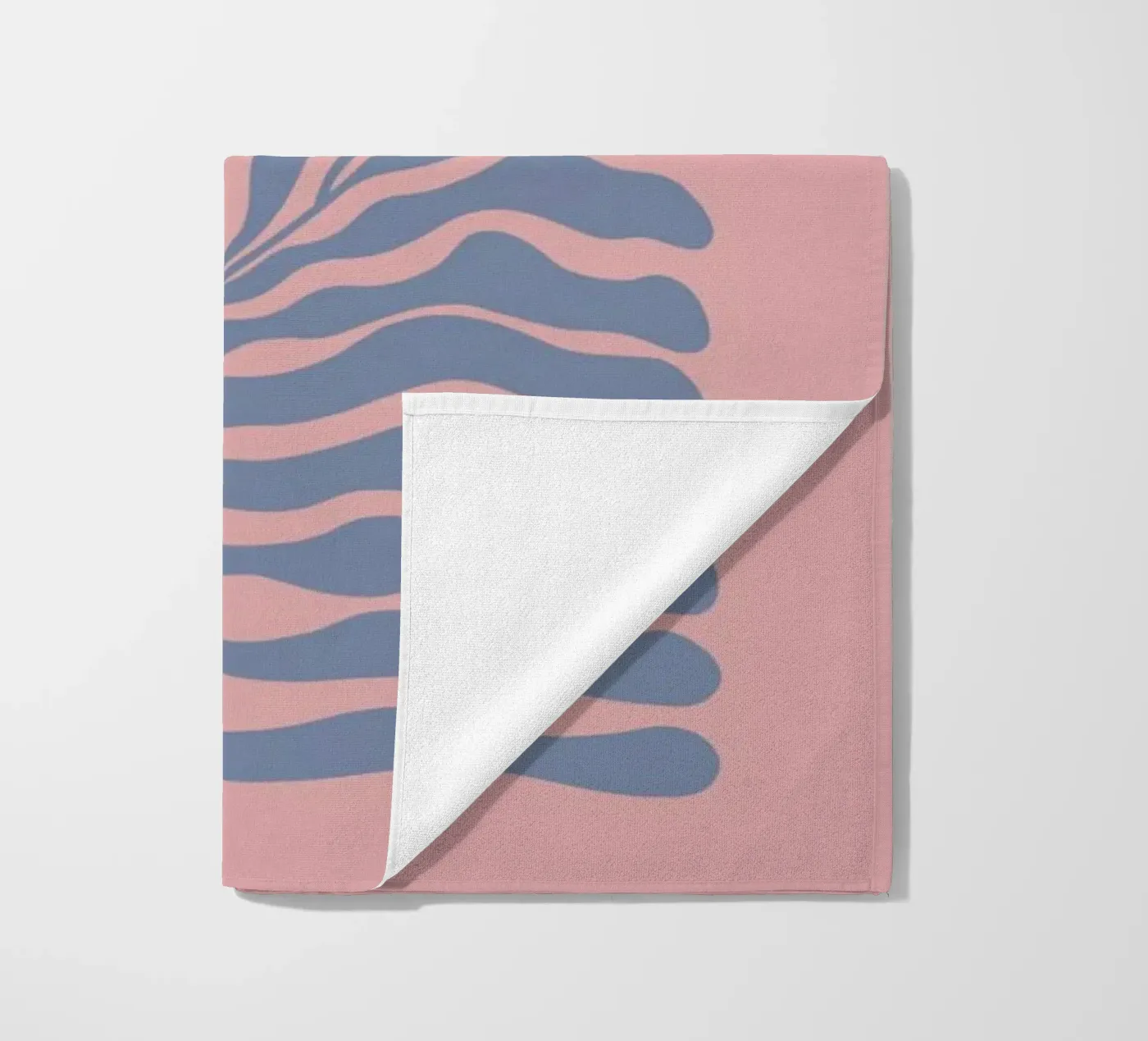 Blue Leaf beach towel by Galaxy Eyes
