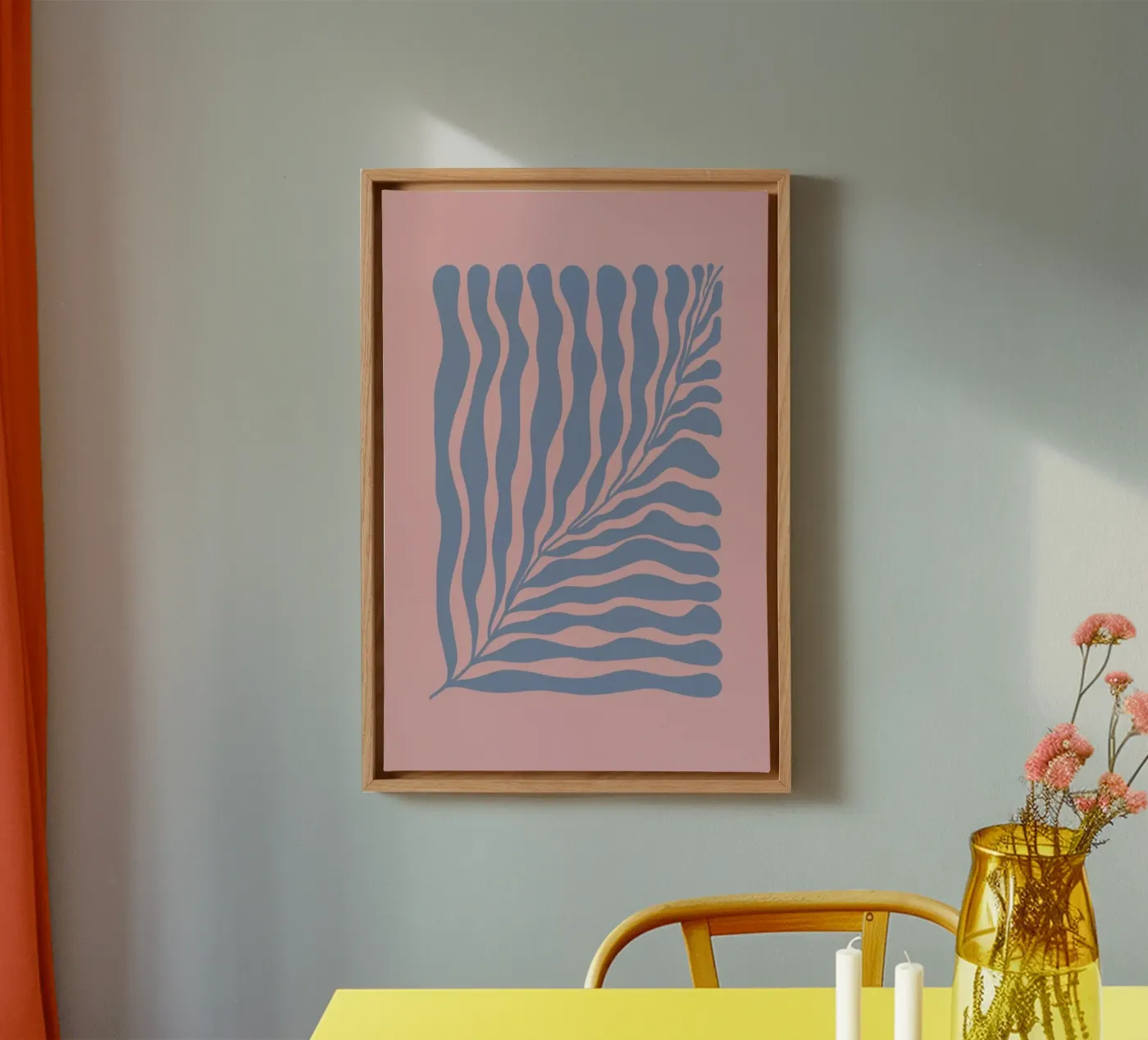 Blue Leaf canvas by Galaxy Eyes