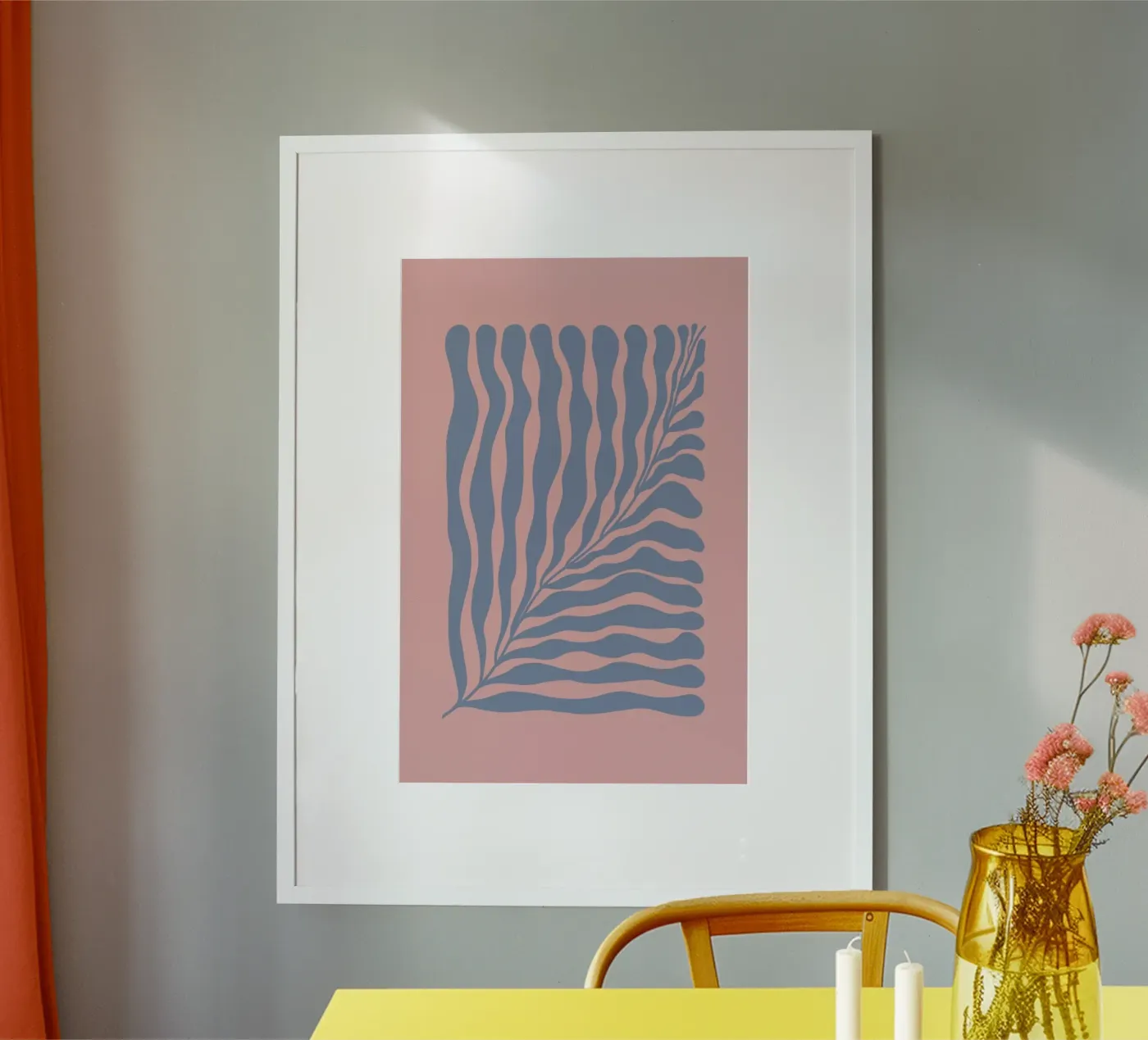 Blue Leaf Poster von Galaxy Eyes