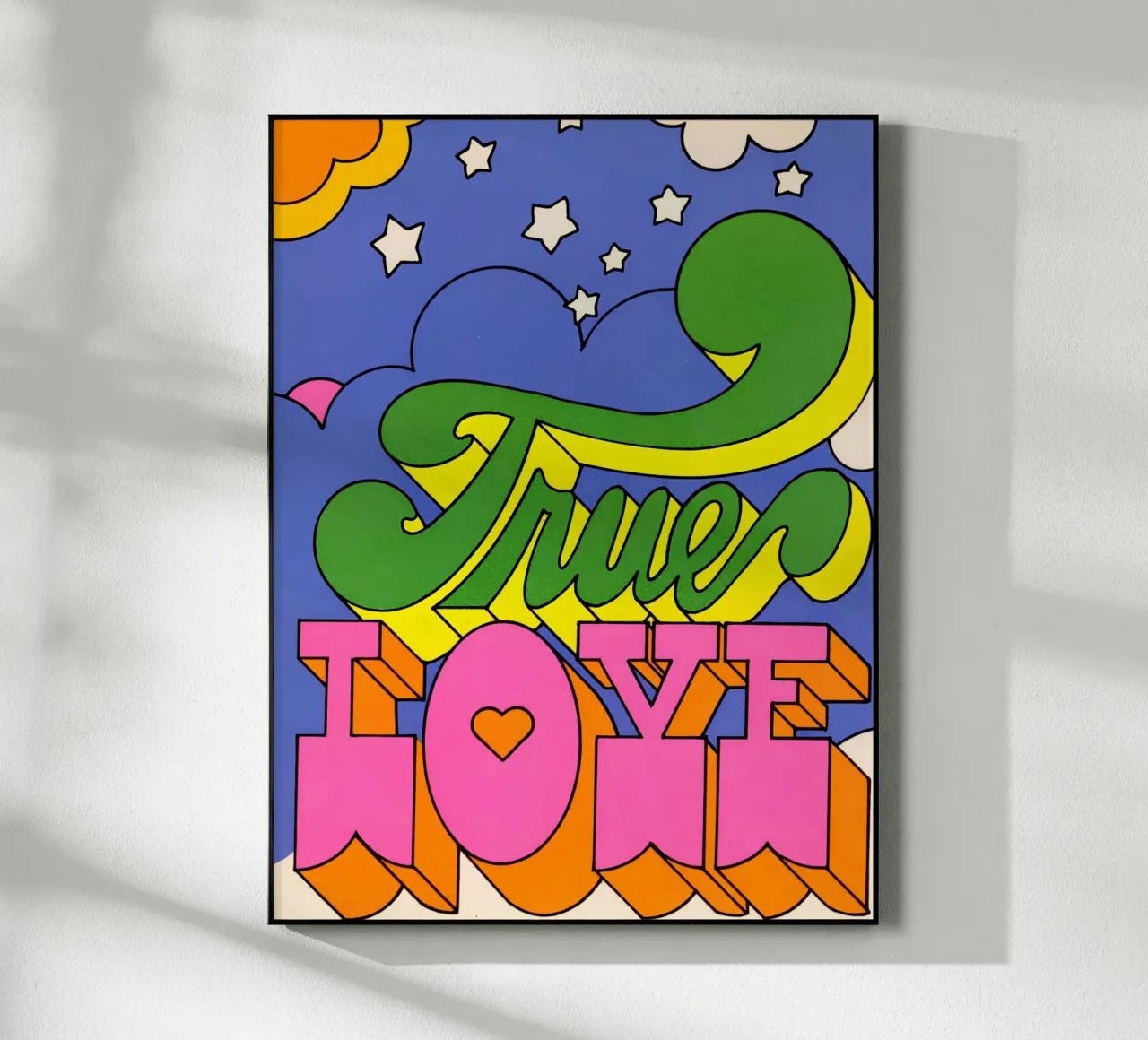 Stampa d'arte psichedelica "True Love" - Estetica Pop Art anni '60 - Tr plexiglass da NorwesClub