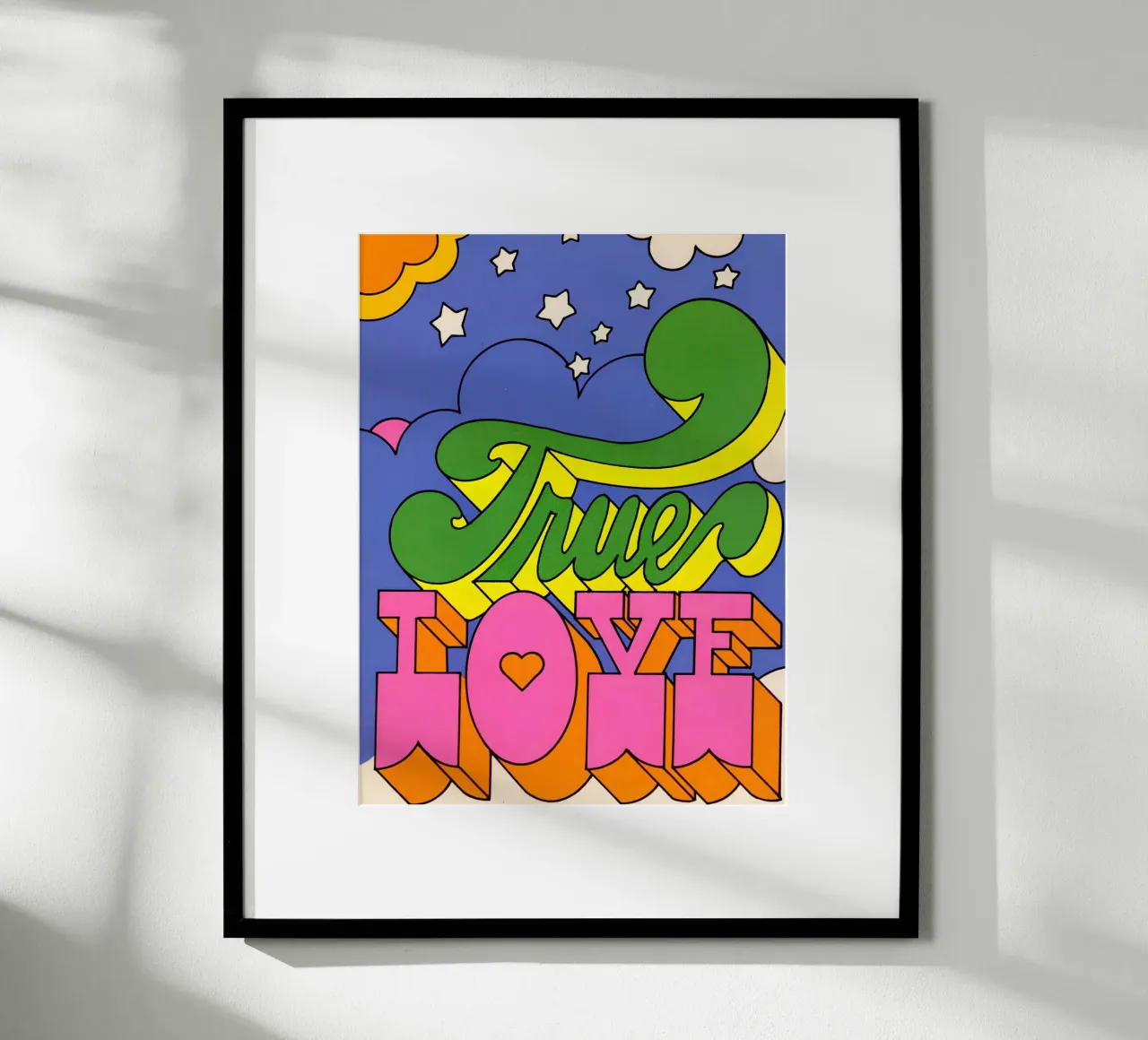 Stampa d'arte psichedelica "True Love" - Estetica Pop Art anni '60 - Tr poster da NorwesClub