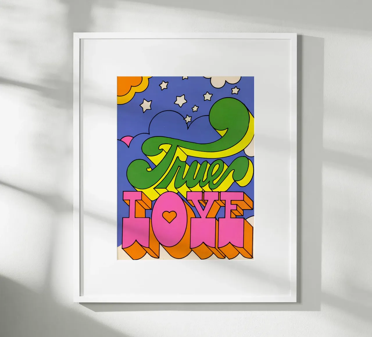 Wahre Liebe Psychedelic Kunstdruck - 60s Pop Art Ästhetik - Tr Hahnemühle von NorwesClub