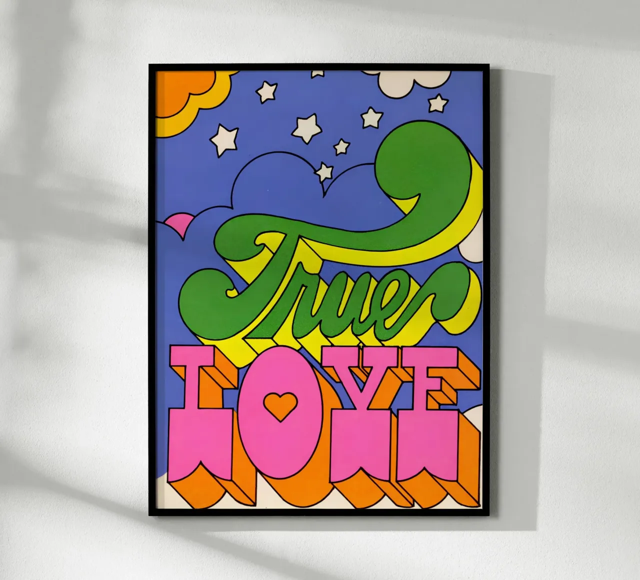 Stampa d'arte psichedelica "True Love" - Estetica Pop Art anni '60 - Tr poster da NorwesClub