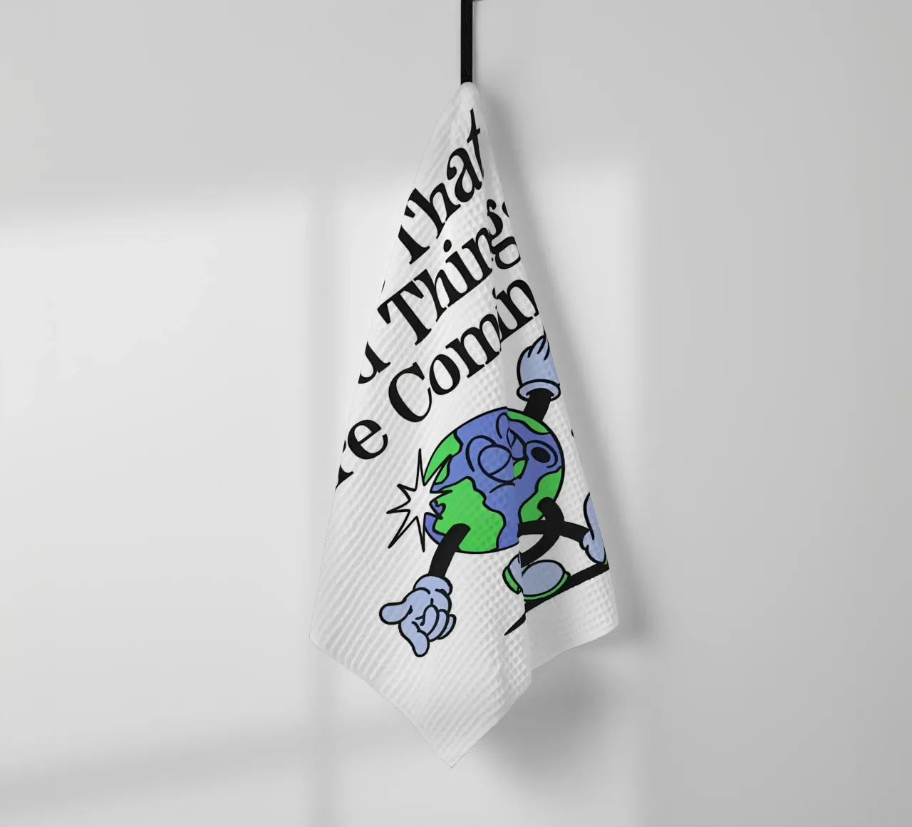Arte del carattere terrestre "Fidati delle cose buone" - Positive Vibes Ret canovaccio da cucina da NorwesClub