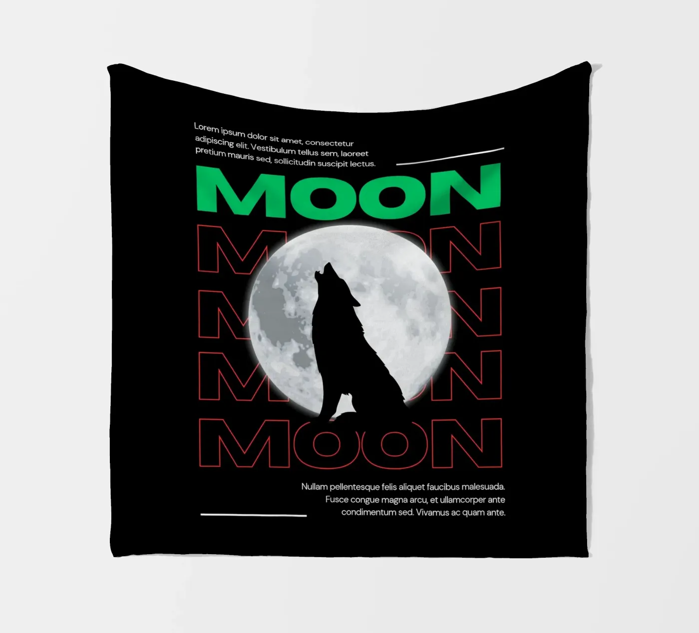 Mondwolf Fleecedecke von Agnazarshop