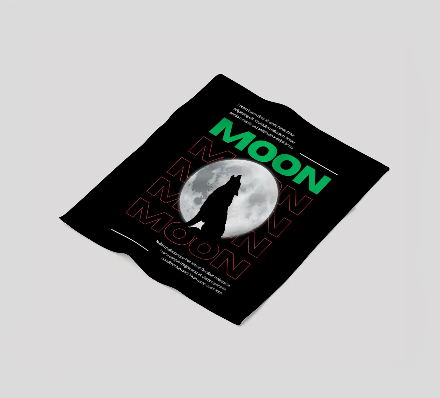 Mondwolf Fleecedecke von Agnazarshop