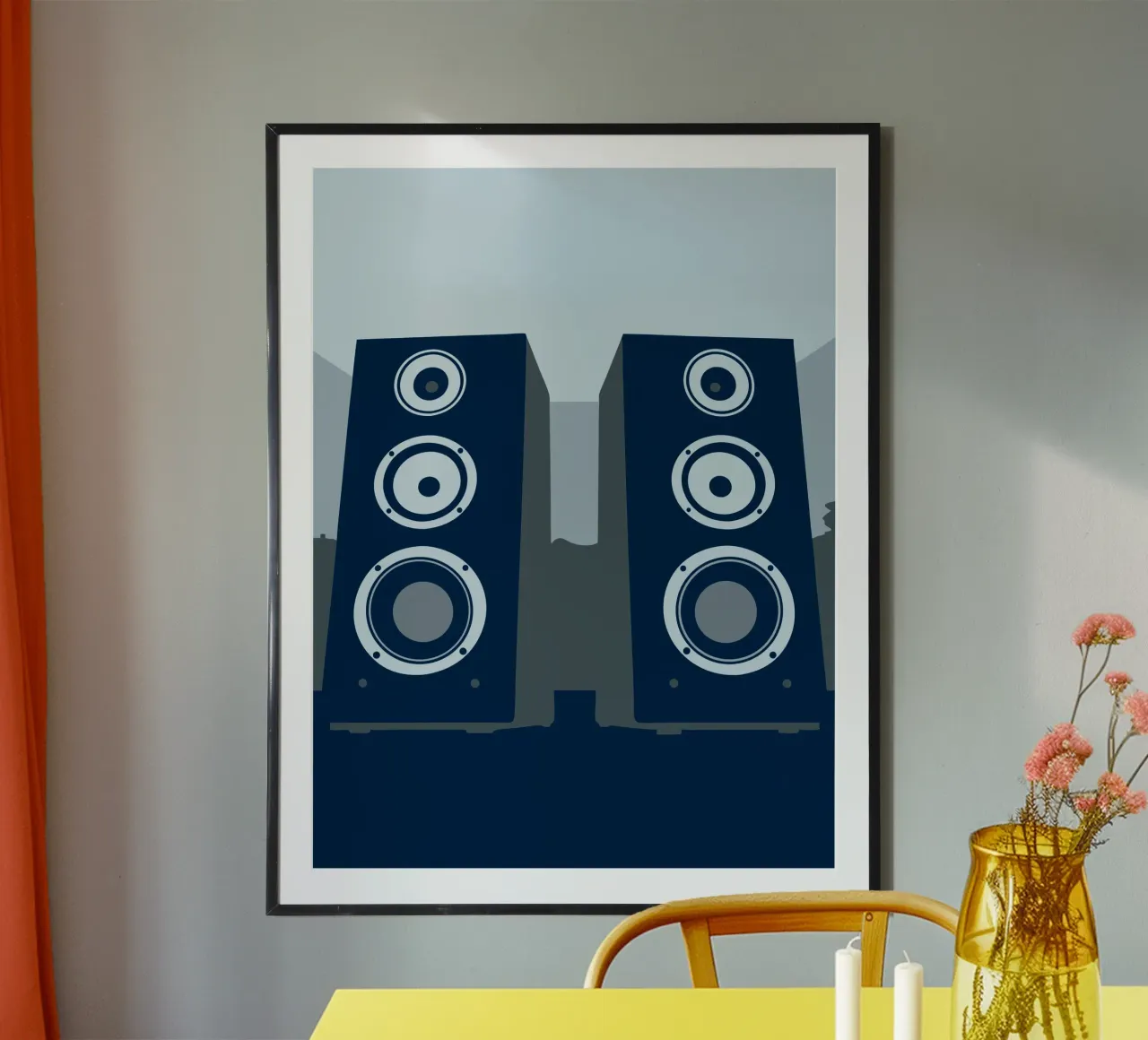 Speaker Music poster with aluminum frame by MUSIC EDITION