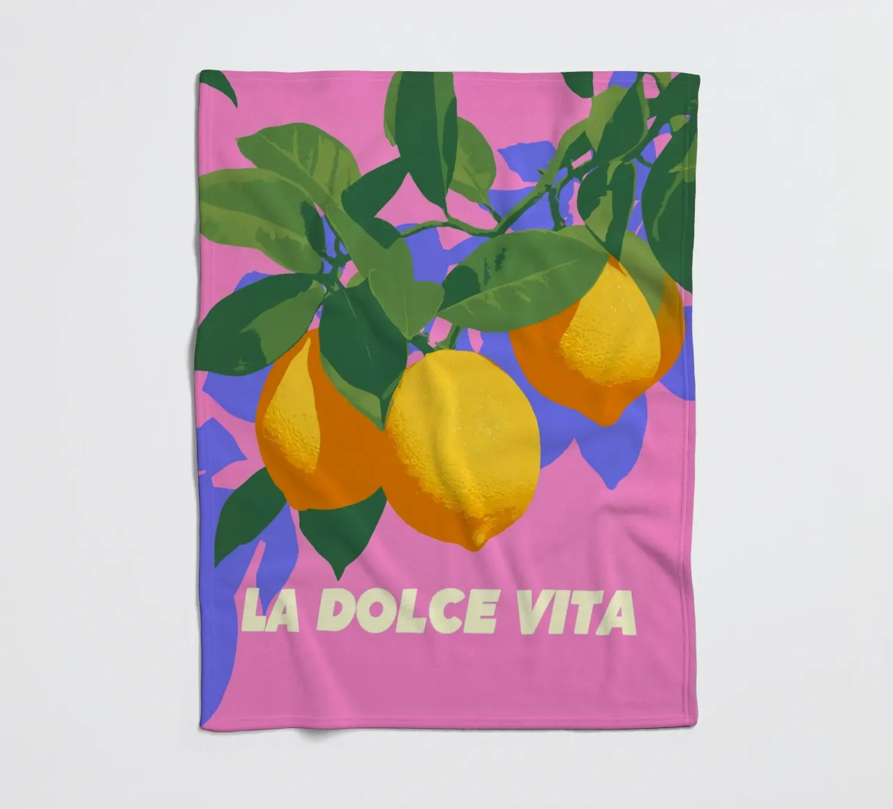 La Dolce Vita, mit Zitronen coperta in pile da Carinaprint