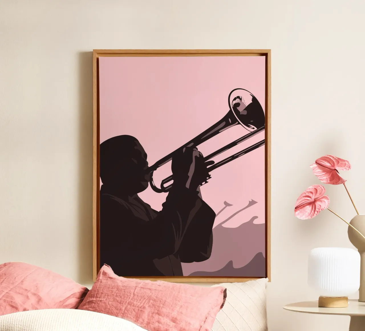 Suonare la tromba tela con Cornice a cassetta da MUSIC EDITION
