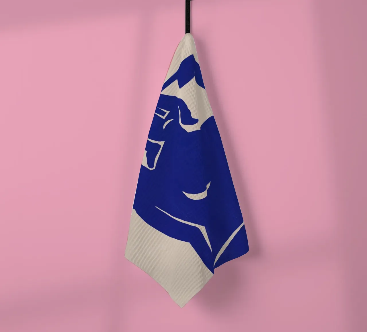 Blue nude tea towel by Little Dean