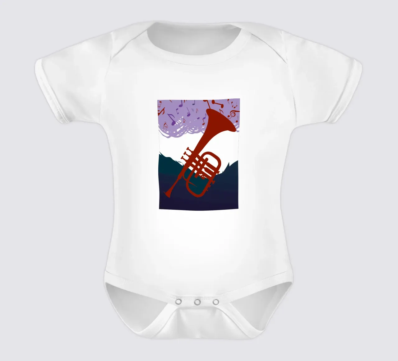 Suonare la tromba body neonato maniche corte da MUSIC EDITION
