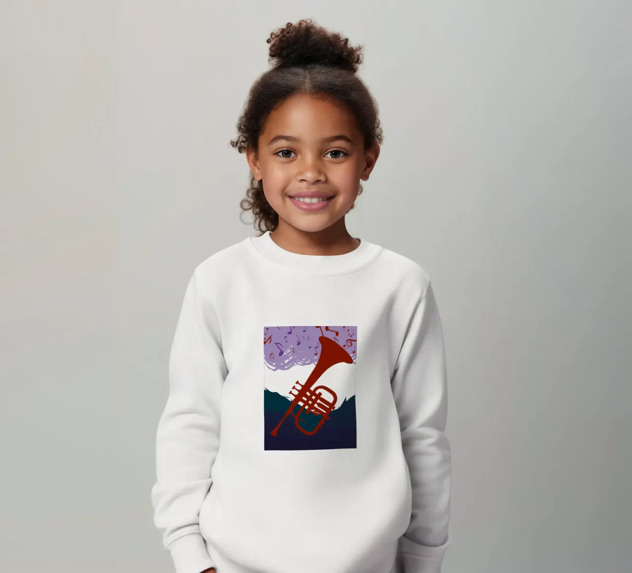 Suonare la tromba felpa bambino da MUSIC EDITION