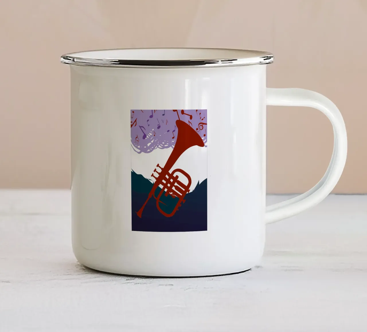 Suonare la tromba tazza in smalto da MUSIC EDITION
