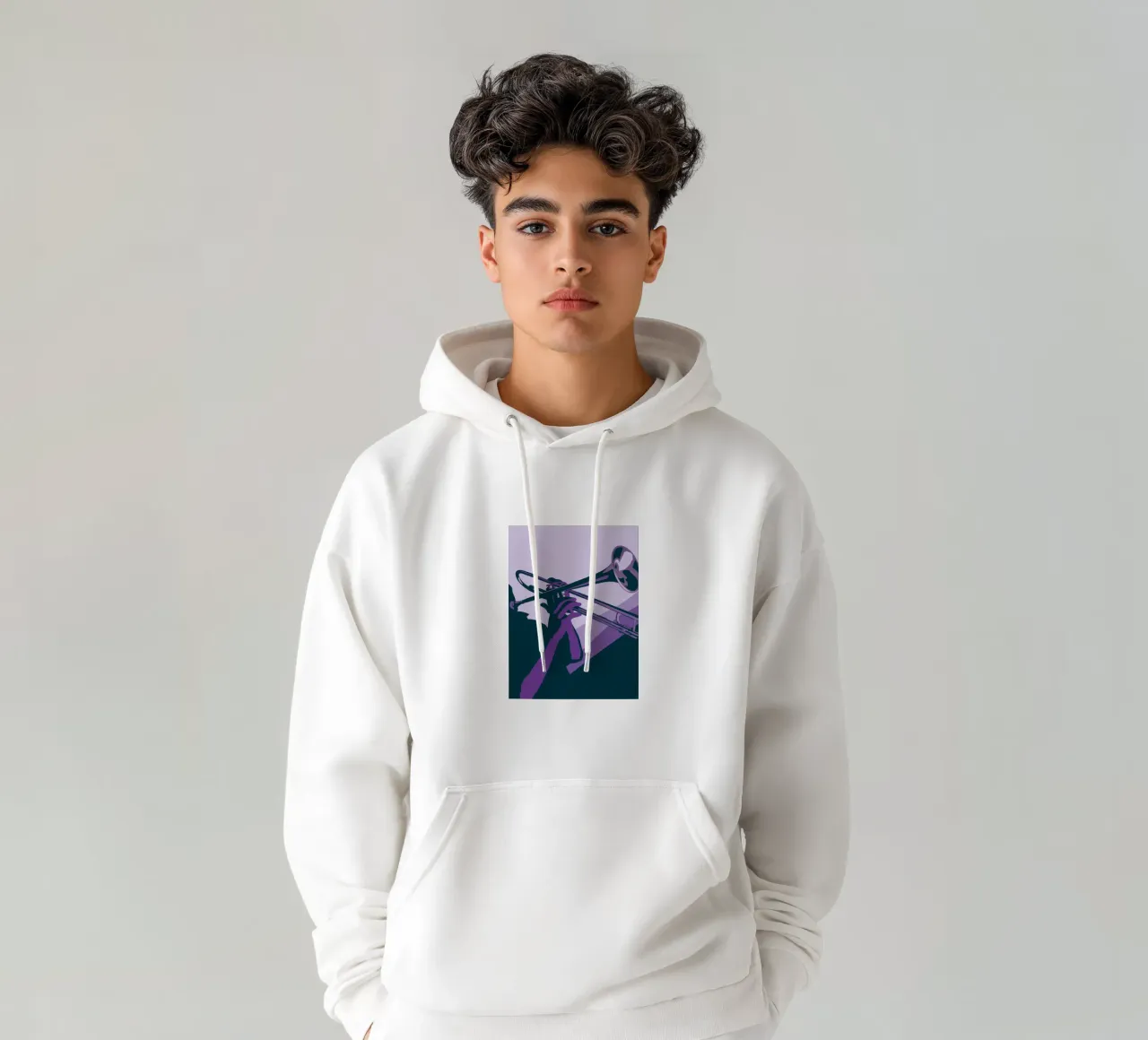 Suonare la tromba felpa con cappuccio da MUSIC EDITION