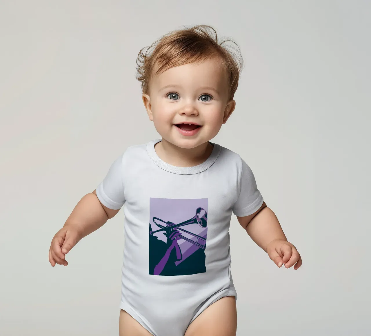 Suonare la tromba body neonato maniche corte da MUSIC EDITION