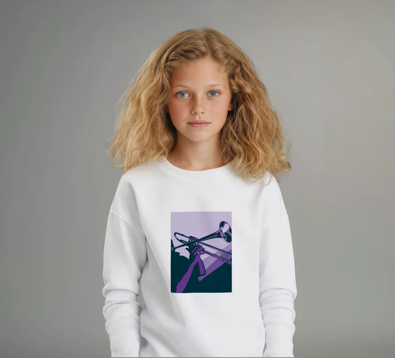 Suonare la tromba felpa bambino da MUSIC EDITION