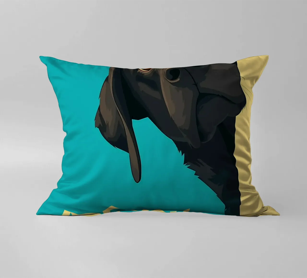 dog question playful humor decorative cushion by Kirsten C Nolan