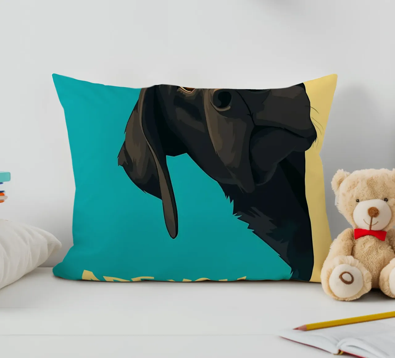 dog question playful humor decorative cushion by Kirsten C Nolan