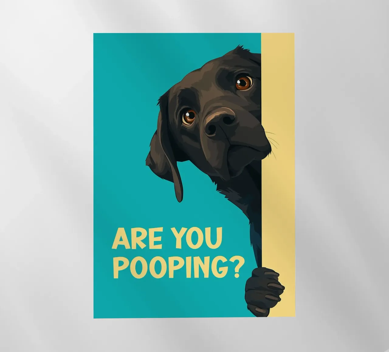 perro pregunta humor lúdico lámina retroiluminada de Kirsten C Nolan