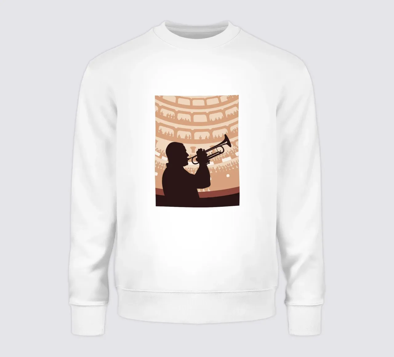 Playing the Trumpet sweatshirt by MUSIC EDITION