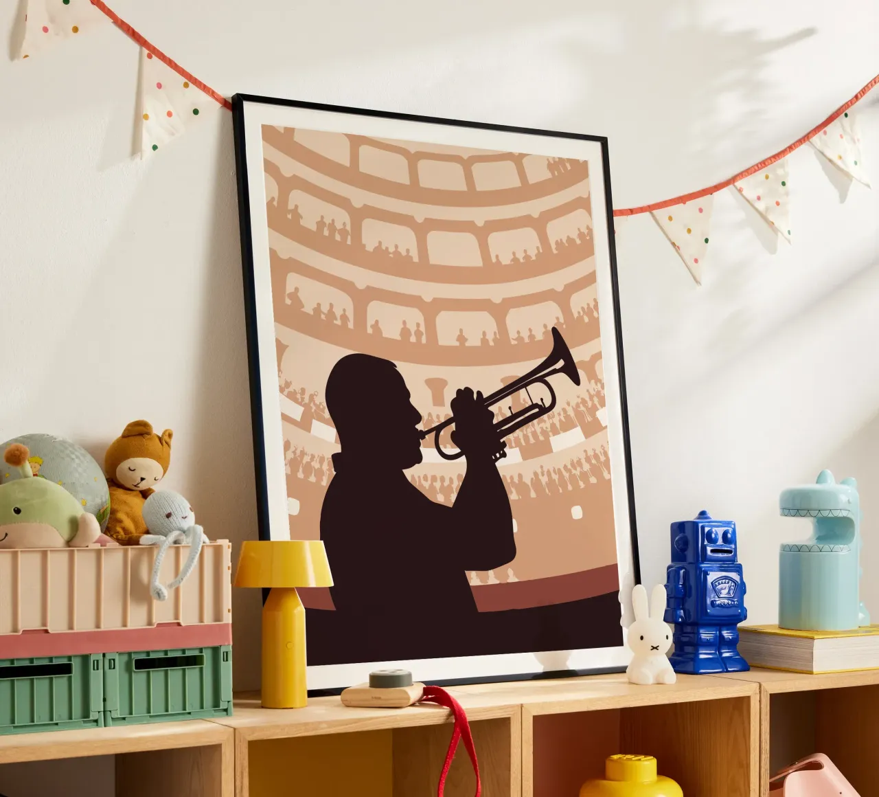 Suonare la tromba poster con telaio in alluminio da MUSIC EDITION