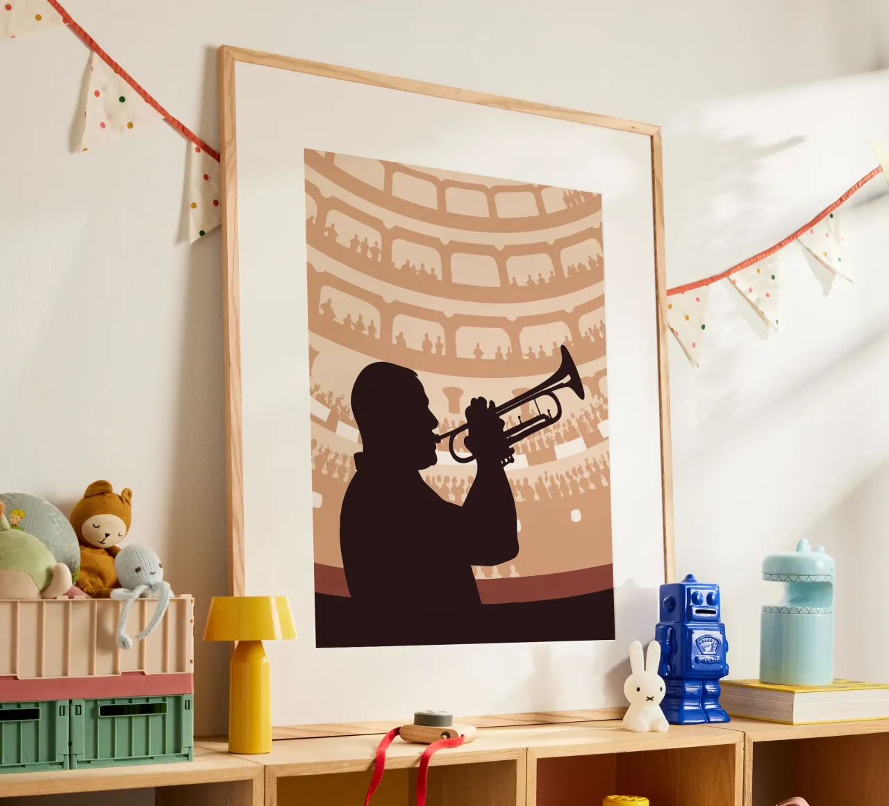 Suonare la tromba poster con telaio in alluminio da MUSIC EDITION